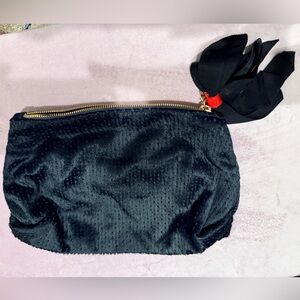 Clare V Black Textured Clutch with bow!